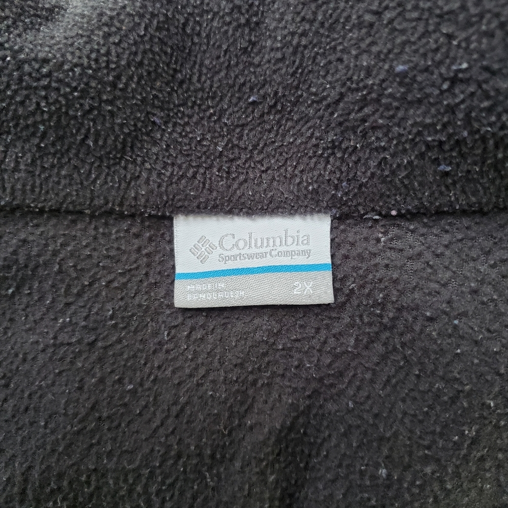 Columbia Fleece Full Zip Vest Charcoal Gray Black Size 2X - Picture 4 of 6